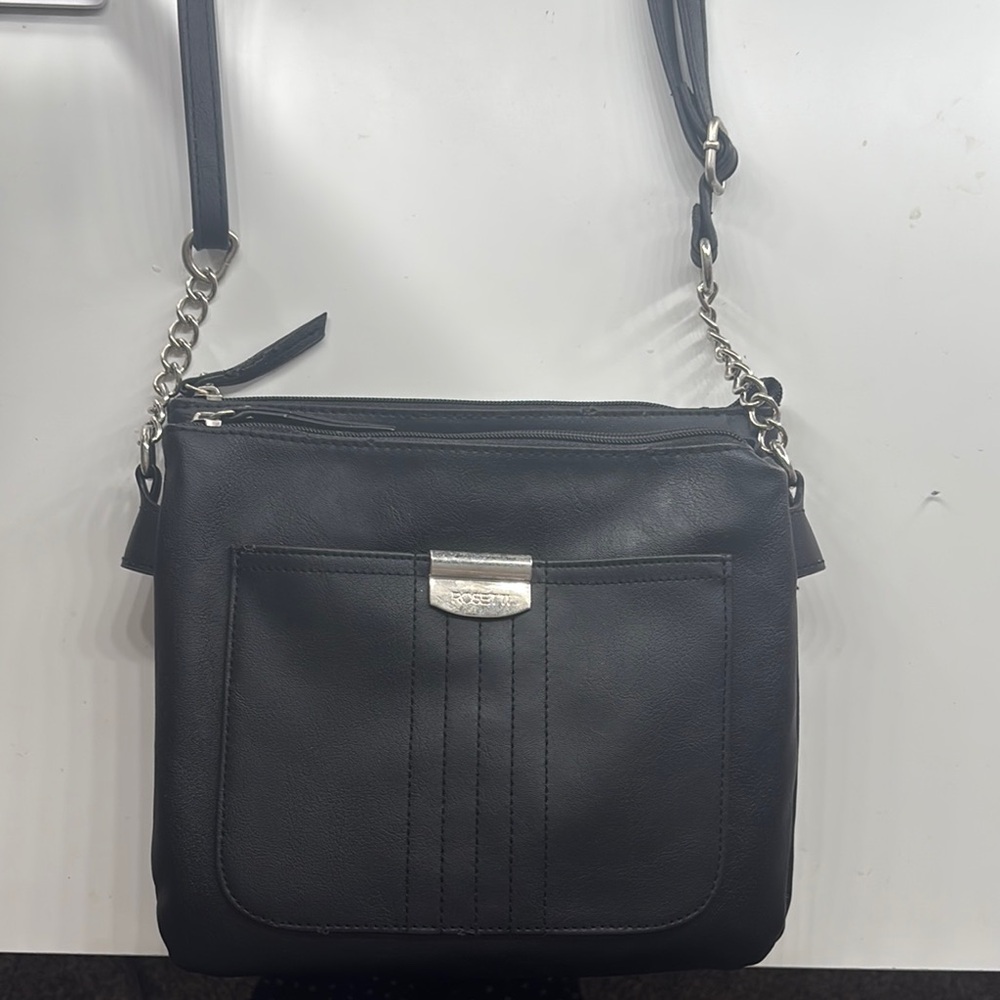 Black Leather Crossbody Bag